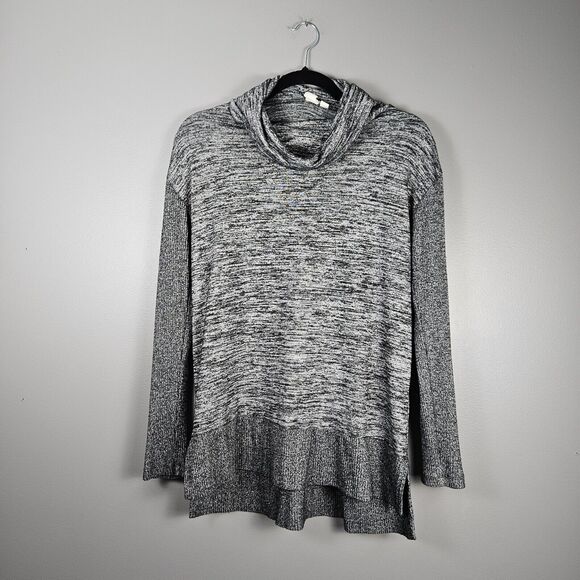 GAP Sweaters - Gap Womens Cowl Neck Sweater Tunic Long Sleeve Soft  Black Gray White Top Size M
